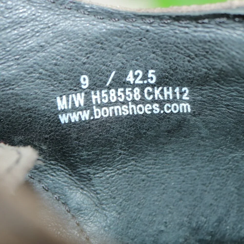 Born Mens Oxford Size 9 Brown Suede Wingtip‎ Brogue Lug Sole Dress Shoe